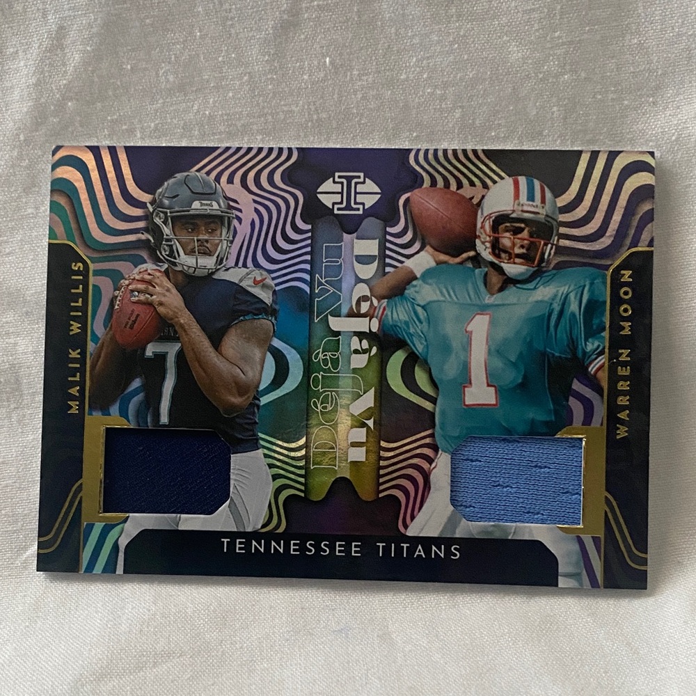 2022 Panini Malik Willis/ Warren Moon Deja Vu Game Used Jersey #DV-TT (MISC14)